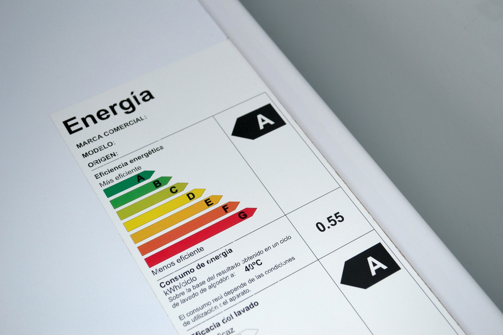 Étiquettes efficacité énergétique