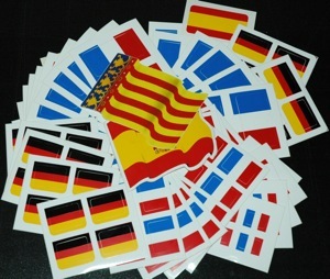 Autocollants de drapeaux de différents pays